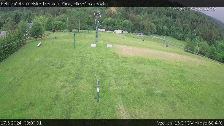 Rekreační středisko Trnava u Zlína - Hlavní sjezdovka - 17.5.2024 v 08:00