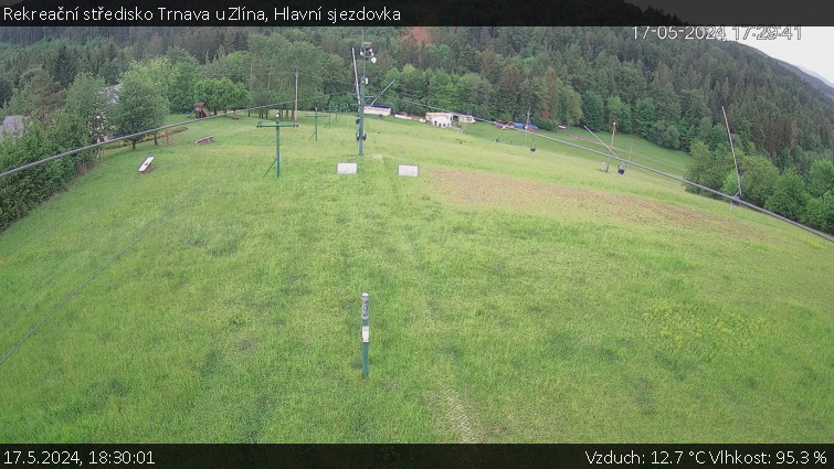 Rekreační středisko Trnava u Zlína - Hlavní sjezdovka - 17.5.2024 v 18:30