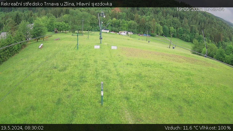 Rekreační středisko Trnava u Zlína - Hlavní sjezdovka - 19.5.2024 v 08:30