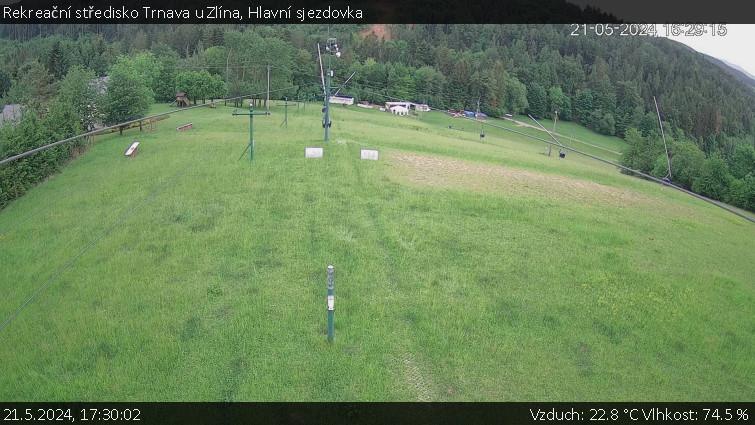 Rekreační středisko Trnava u Zlína - Hlavní sjezdovka - 21.5.2024 v 17:30