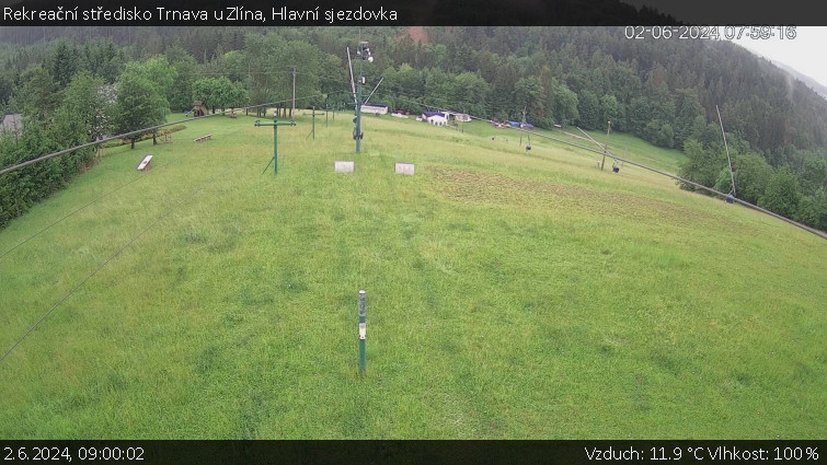 Rekreační středisko Trnava u Zlína - Hlavní sjezdovka - 2.6.2024 v 09:00