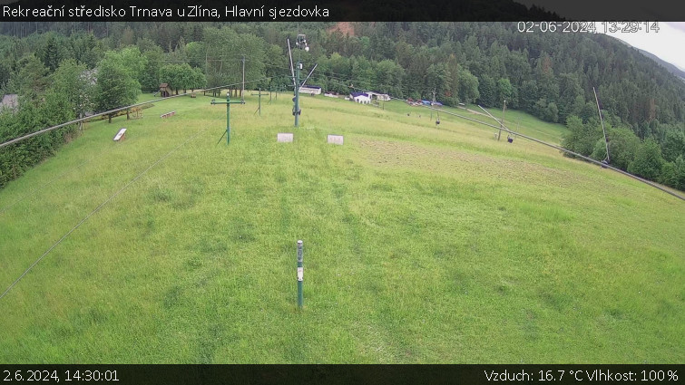 Rekreační středisko Trnava u Zlína - Hlavní sjezdovka - 2.6.2024 v 14:30