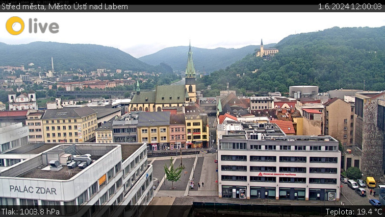 Město Ústí nad Labem - Střed města - 1.6.2024 v 12:00
