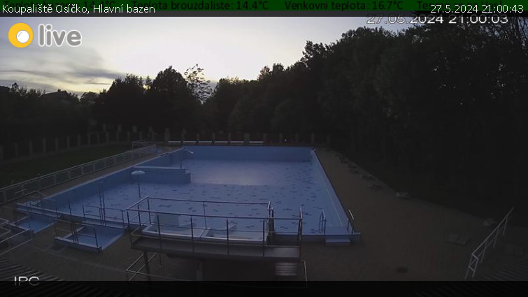 Koupaliště Osíčko - Hlavní bazen - 27.5.2024 v 21:00