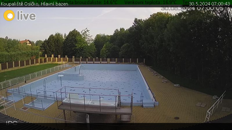 Koupaliště Osíčko - Hlavní bazen - 30.5.2024 v 07:00