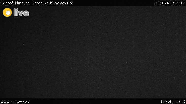 Skiareál Klínovec - Sjezdovka Jáchymovská, lanovka Prima Express - 1.6.2024 v 02:01