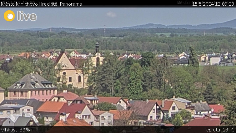 Město Mnichovo Hradiště - Panorama Mnichova Hradiště - 15.5.2024 v 12:00