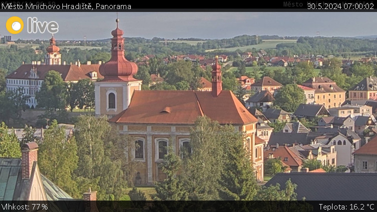 Město Mnichovo Hradiště - Panorama Mnichova Hradiště - 30.5.2024 v 07:00