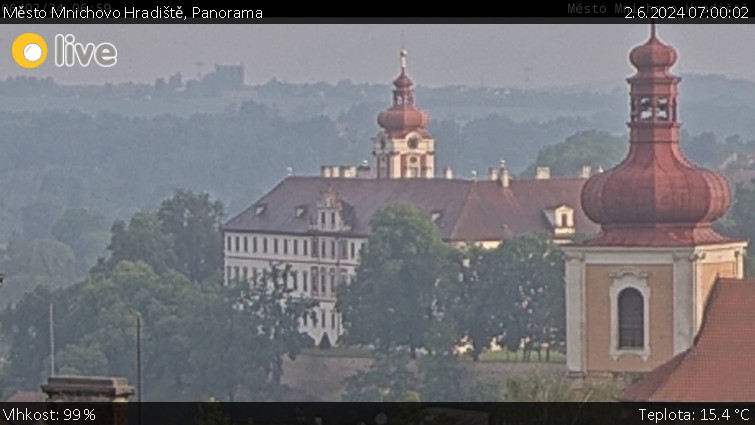 Město Mnichovo Hradiště - Panorama Mnichova Hradiště - 2.6.2024 v 07:00