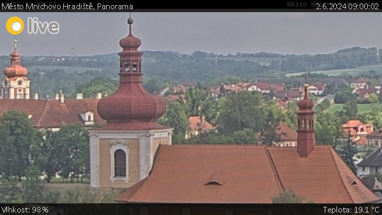 Město Mnichovo Hradiště - Panorama Mnichova Hradiště - 2.6.2024 v 09:00