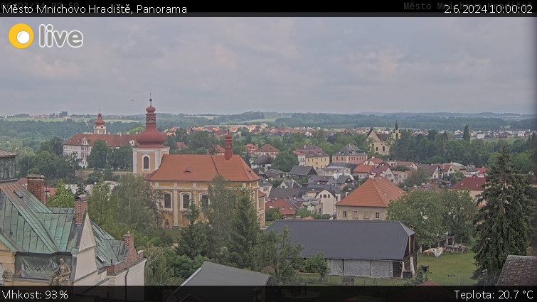 Město Mnichovo Hradiště - Panorama Mnichova Hradiště - 2.6.2024 v 10:00