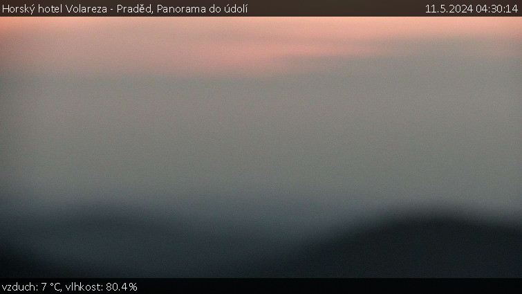 Horský hotel Volareza - Praděd - Panorama do údolí - 11.5.2024 v 04:30
