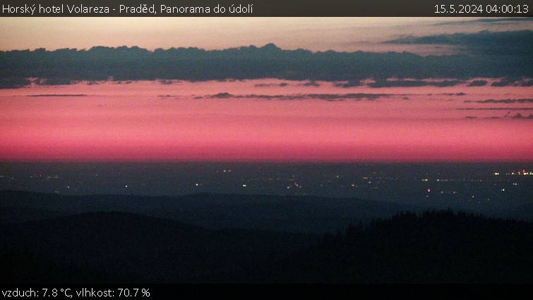 Horský hotel Volareza - Praděd - Panorama do údolí - 15.5.2024 v 04:00