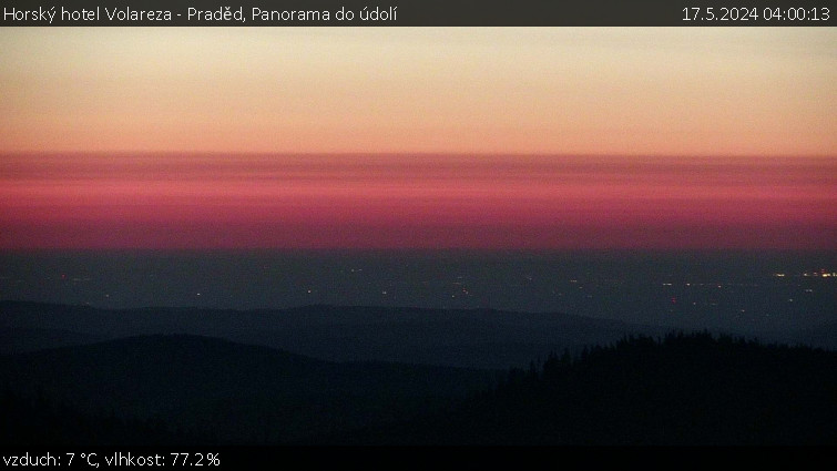 Horský hotel Volareza - Praděd - Panorama do údolí - 17.5.2024 v 04:00