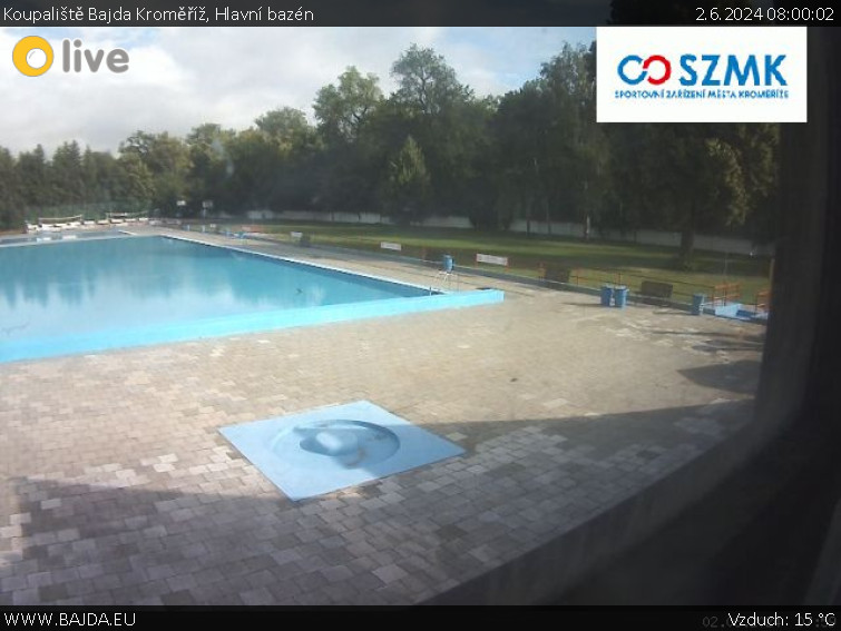 Koupaliště Bajda Kroměříž - Hlavní bazén - 2.6.2024 v 08:00