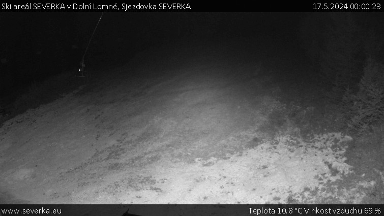 Ski areál SEVERKA v Dolní Lomné - Sjezdovka SEVERKA - 17.5.2024 v 00:00