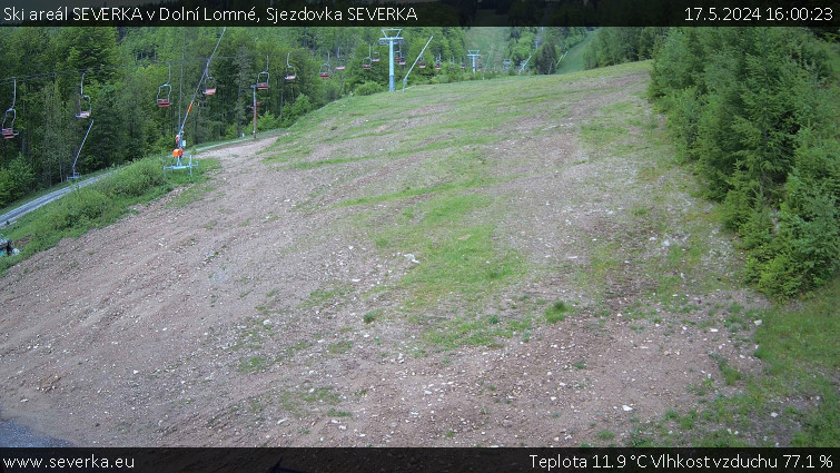 Ski areál SEVERKA v Dolní Lomné - Sjezdovka SEVERKA - 17.5.2024 v 16:00