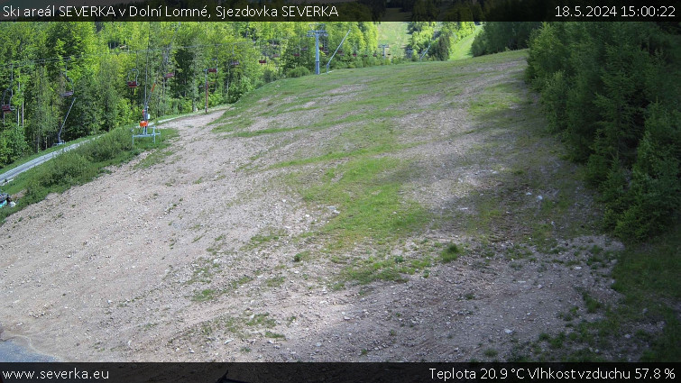 Ski areál SEVERKA v Dolní Lomné - Sjezdovka SEVERKA - 18.5.2024 v 15:00