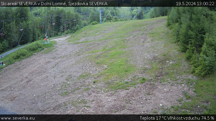 Ski areál SEVERKA v Dolní Lomné - Sjezdovka SEVERKA - 19.5.2024 v 13:00