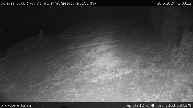 Ski areál SEVERKA v Dolní Lomné - Sjezdovka SEVERKA - 20.5.2024 v 02:00