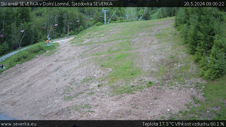 Ski areál SEVERKA v Dolní Lomné - Sjezdovka SEVERKA - 20.5.2024 v 09:00