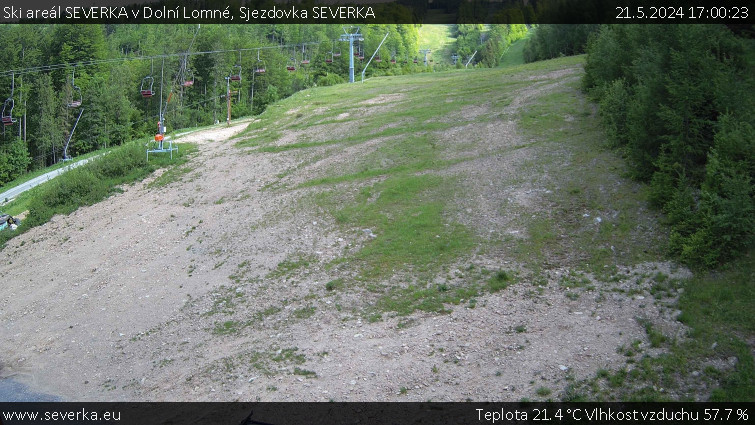 Ski areál SEVERKA v Dolní Lomné - Sjezdovka SEVERKA - 21.5.2024 v 17:00