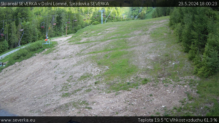 Ski areál SEVERKA v Dolní Lomné - Sjezdovka SEVERKA - 23.5.2024 v 18:00