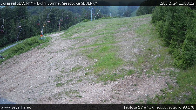 Ski areál SEVERKA v Dolní Lomné - Sjezdovka SEVERKA - 29.5.2024 v 11:00