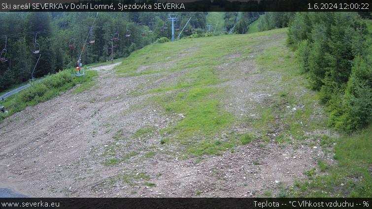 Ski areál SEVERKA v Dolní Lomné - Sjezdovka SEVERKA - 1.6.2024 v 12:00