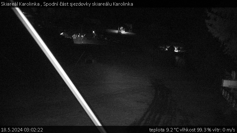 Skiareál Karolinka  - Spodní část sjezdovky skiareálu Karolinka - 18.5.2024 v 03:02