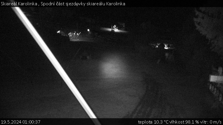 Skiareál Karolinka  - Spodní část sjezdovky skiareálu Karolinka - 19.5.2024 v 01:00