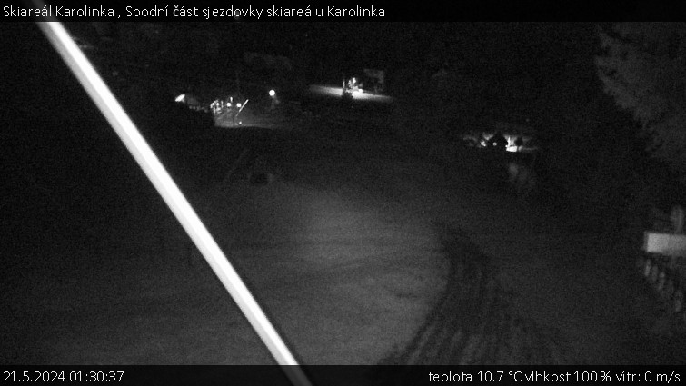 Skiareál Karolinka  - Spodní část sjezdovky skiareálu Karolinka - 21.5.2024 v 01:30