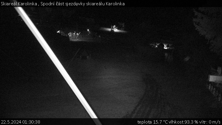 Skiareál Karolinka  - Spodní část sjezdovky skiareálu Karolinka - 22.5.2024 v 01:30