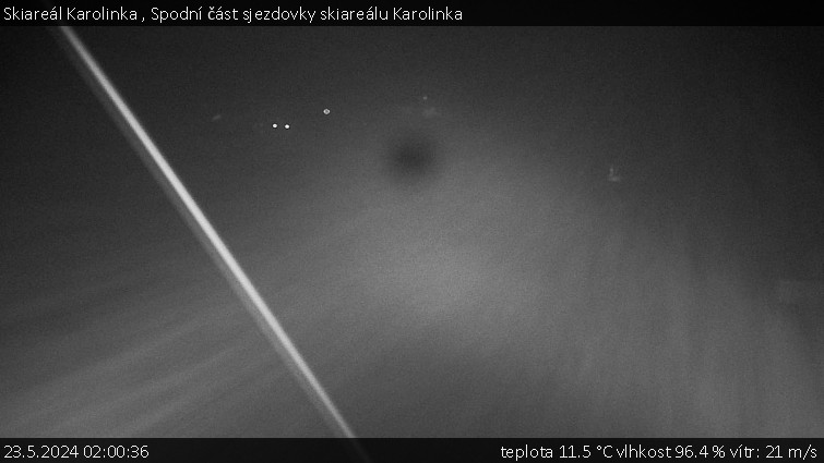 Skiareál Karolinka  - Spodní část sjezdovky skiareálu Karolinka - 23.5.2024 v 02:00