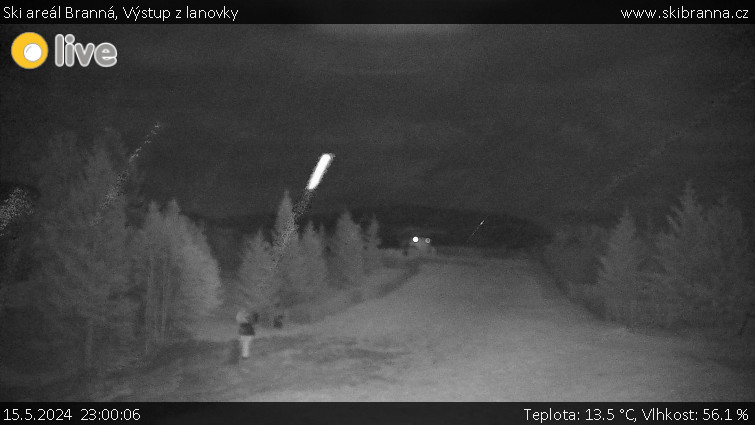 Ski areál Branná - Výstup z lanovky - 15.5.2024 v 23:00