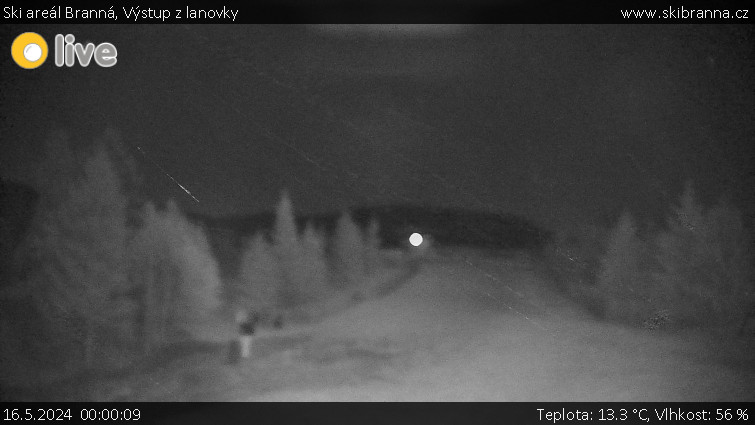 Ski areál Branná - Výstup z lanovky - 16.5.2024 v 00:00