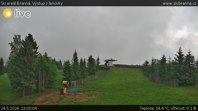 Ski areál Branná - Výstup z lanovky - 24.5.2024 v 13:00
