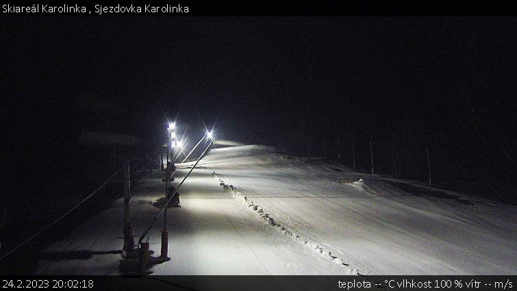 Skiareál Karolinka  - Sjezdovka Karolinka - 24.2.2023 v 20:02