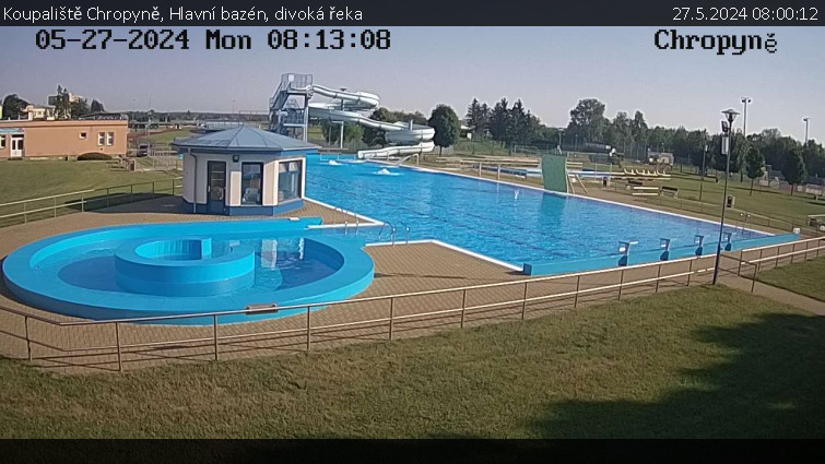 Koupaliště Chropyně - Hlavní bazén, divoká řeka - 27.5.2024 v 08:00