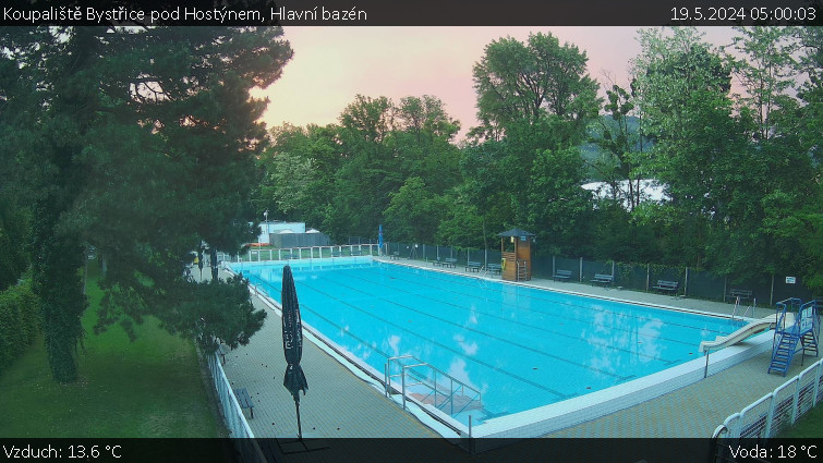 Koupaliště Bystřice pod Hostýnem - Hlavní bazén - 19.5.2024 v 05:00