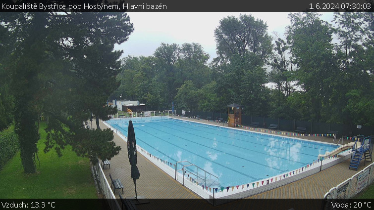 Koupaliště Bystřice pod Hostýnem - Hlavní bazén - 1.6.2024 v 07:30