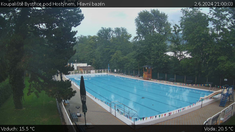 Koupaliště Bystřice pod Hostýnem - Hlavní bazén - 2.6.2024 v 21:00