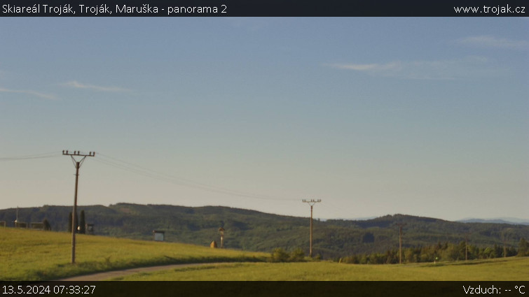 Skiareál Troják - Troják, Maruška - panorama 2 - 13.5.2024 v 07:33