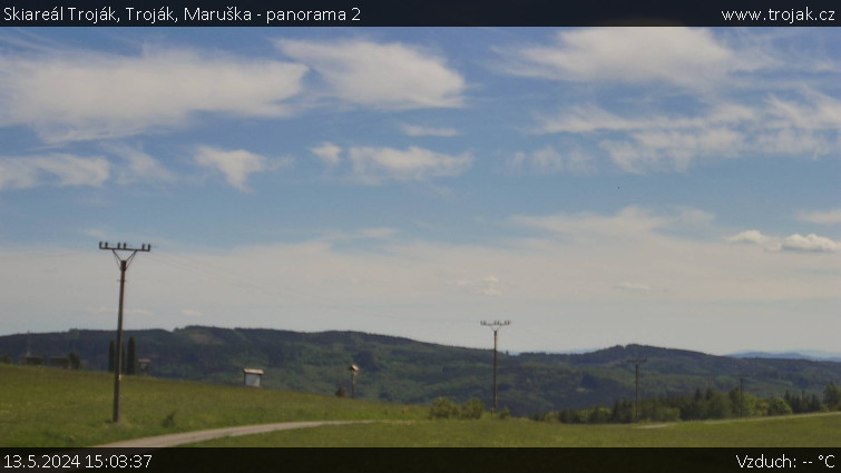 Skiareál Troják - Troják, Maruška - panorama 2 - 13.5.2024 v 15:03