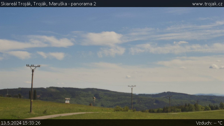 Skiareál Troják - Troják, Maruška - panorama 2 - 13.5.2024 v 15:33