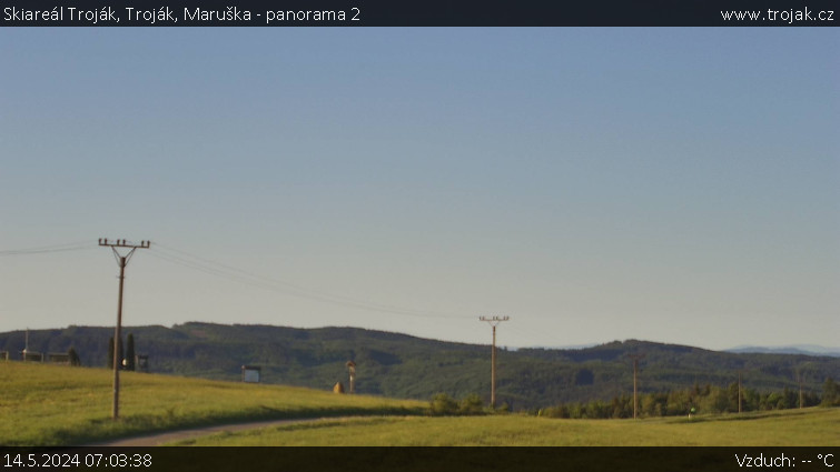 Skiareál Troják - Troják, Maruška - panorama 2 - 14.5.2024 v 07:03