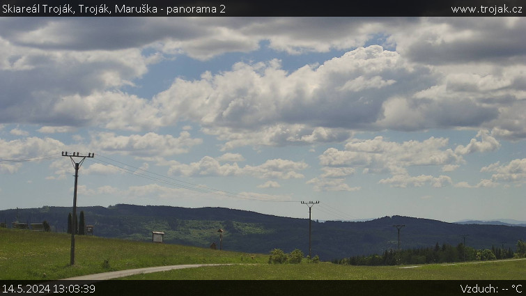 Skiareál Troják - Troják, Maruška - panorama 2 - 14.5.2024 v 13:03