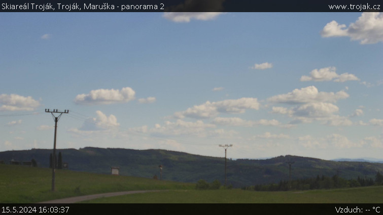 Skiareál Troják - Troják, Maruška - panorama 2 - 15.5.2024 v 16:03
