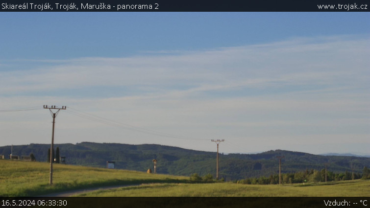 Skiareál Troják - Troják, Maruška - panorama 2 - 16.5.2024 v 06:33