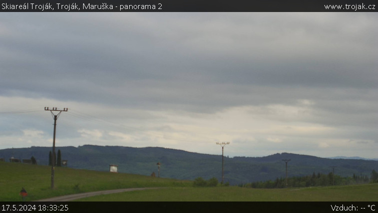 Skiareál Troják - Troják, Maruška - panorama 2 - 17.5.2024 v 18:33